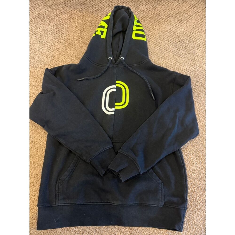 Overtime Black Hoodie Men’s Small Neon Logo Streetwear Sweatshirt